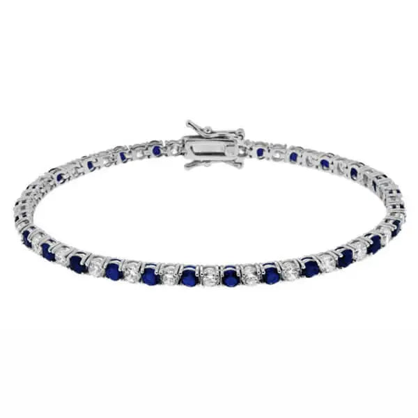 Bracciale Tennis Blu e Bianco